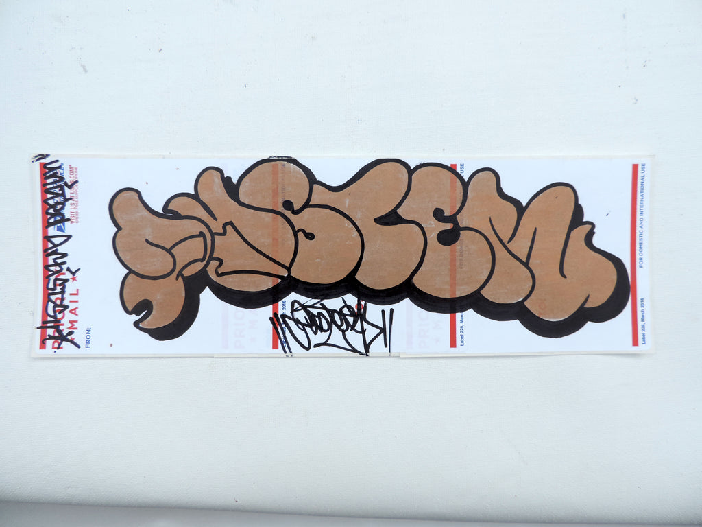 Original GOLD Duster Throwie on USPS Sticker Paper - 004